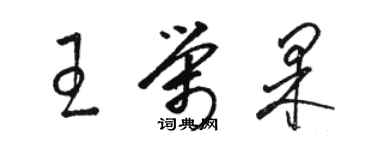 骆恒光王荣果草书个性签名怎么写
