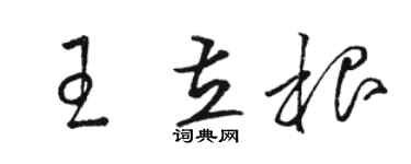 骆恒光王立根草书个性签名怎么写