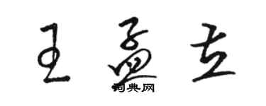 骆恒光王孟立草书个性签名怎么写