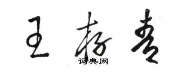 骆恒光王存青草书个性签名怎么写