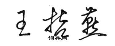 骆恒光王哲燕草书个性签名怎么写