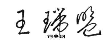 骆恒光王瑞盟草书个性签名怎么写