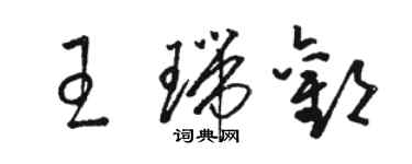 骆恒光王瑞欢草书个性签名怎么写