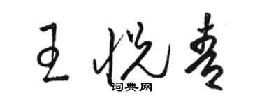 骆恒光王悦青草书个性签名怎么写
