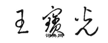 骆恒光王宝光草书个性签名怎么写