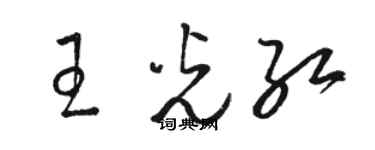 骆恒光王光红草书个性签名怎么写