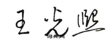 骆恒光王光熙草书个性签名怎么写