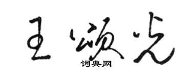 骆恒光王颂光草书个性签名怎么写