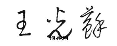 骆恒光王光苏草书个性签名怎么写