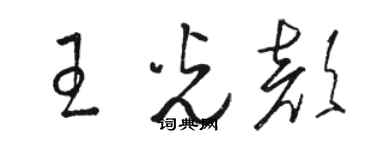 骆恒光王光颜草书个性签名怎么写