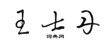 骆恒光王士丹草书个性签名怎么写