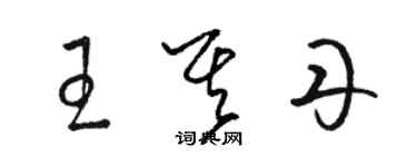 骆恒光王其丹草书个性签名怎么写
