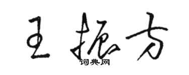 骆恒光王振方草书个性签名怎么写