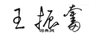 骆恒光王振奋草书个性签名怎么写
