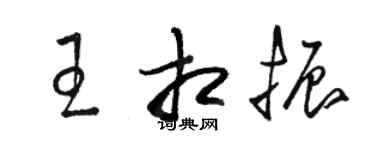 骆恒光王相振草书个性签名怎么写