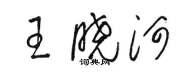 骆恒光王晓河草书个性签名怎么写