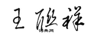 骆恒光王联祥草书个性签名怎么写