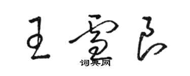骆恒光王雪良草书个性签名怎么写