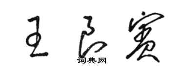 骆恒光王良宾草书个性签名怎么写