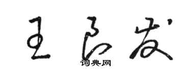 骆恒光王良发草书个性签名怎么写