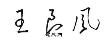 骆恒光王良风草书个性签名怎么写