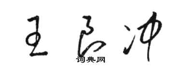 骆恒光王良冲草书个性签名怎么写