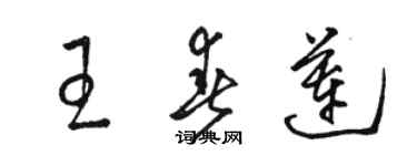 骆恒光王春莲草书个性签名怎么写
