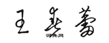 骆恒光王春蕾草书个性签名怎么写