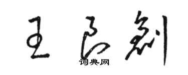 骆恒光王良创草书个性签名怎么写