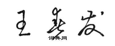 骆恒光王春发草书个性签名怎么写