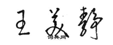 骆恒光王美静草书个性签名怎么写
