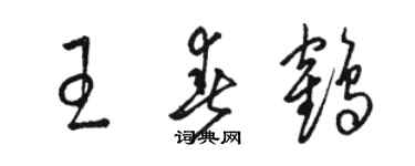骆恒光王春鹤草书个性签名怎么写
