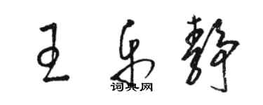 骆恒光王乐静草书个性签名怎么写