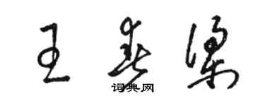 骆恒光王春梁草书个性签名怎么写