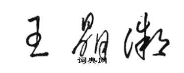骆恒光王晶微草书个性签名怎么写