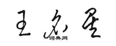 骆恒光王名星草书个性签名怎么写