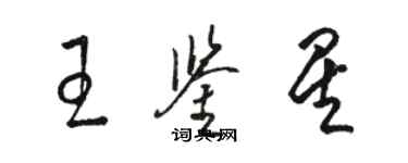 骆恒光王鉴星草书个性签名怎么写