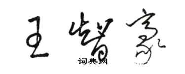 骆恒光王智豪草书个性签名怎么写