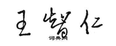 骆恒光王智仁草书个性签名怎么写