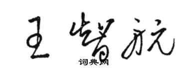 骆恒光王智航草书个性签名怎么写