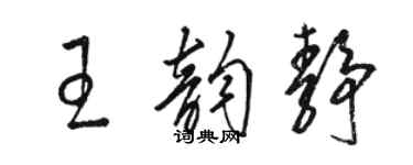 骆恒光王韵静草书个性签名怎么写