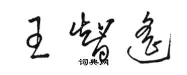 骆恒光王智遥草书个性签名怎么写
