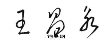 骆恒光王昌永草书个性签名怎么写