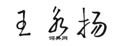 骆恒光王永扬草书个性签名怎么写