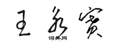骆恒光王永赛草书个性签名怎么写