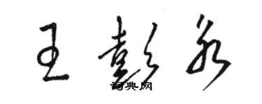 骆恒光王彭永草书个性签名怎么写