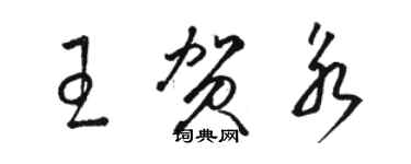骆恒光王贺永草书个性签名怎么写