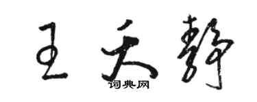 骆恒光王夭静草书个性签名怎么写