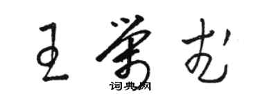 骆恒光王荣武草书个性签名怎么写