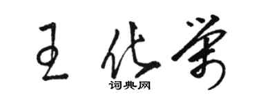骆恒光王化荣草书个性签名怎么写